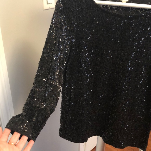 J. Crew Tops - J.Crew 3/4 Sleeve Sequins Top